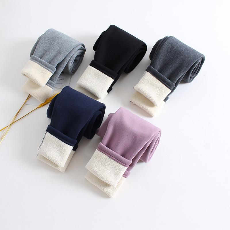 Kids Warm Leggings Girls Spring Autumn Trousers Plus Velvet Children High Waist Leggings Winter Pants for Baby Girl