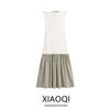 Fashion Style 2024 Summer New Arrival Women's Clothing Stylish Tube Top Patchwork Midi Skirt Dress 0085007