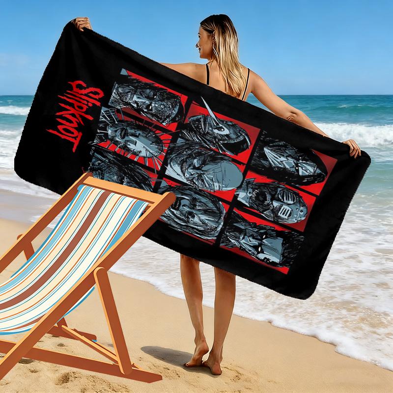Metal Music Icons beach towel soft Beach towel for vacation photos quick-drying swim towel swim Outdoor pool towel beach Fashion Comfort beach towel