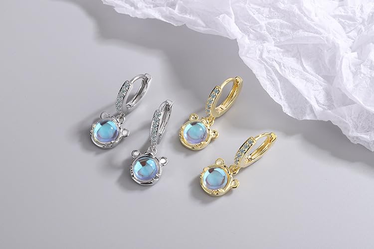 PRIVIE Милые серьги-кольца с тигром, кристалл, стерлинговое серебро 925 пробы, роскошный подарок, в подарочной коробке, женские серьги, мотив, дизайн, золото, стекло, опал, цирконий,