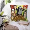 Cute Happy Mole Krtek Square Pillowcase Pillow Cover Polyester Cushion Decor Comfort Throw Pillow for Home Car
