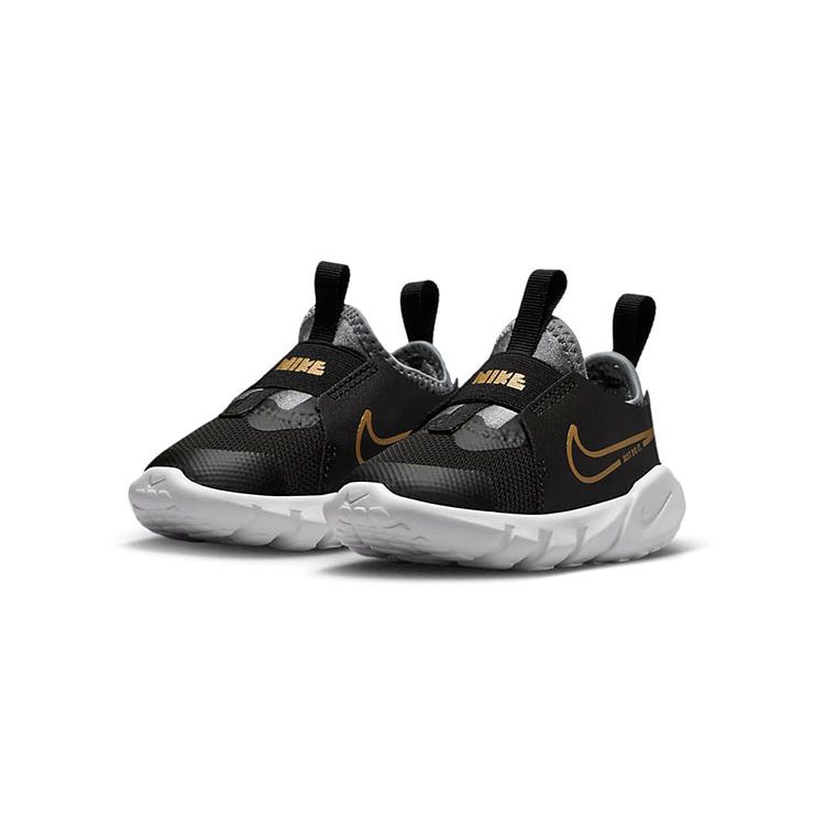 Nike Детские кроссовки Flex Runner 2 TD Black Metallic Gold Cool-серый белый DJ6039-007