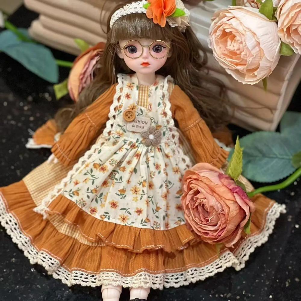 30см Bjd Кукла DIY Игрушки С Одеждой Длинные Волосы Высокий Каблук Принцесса Наряжать Куклу Малышка 3D Глаза Красивые Аксессуары Принцессы