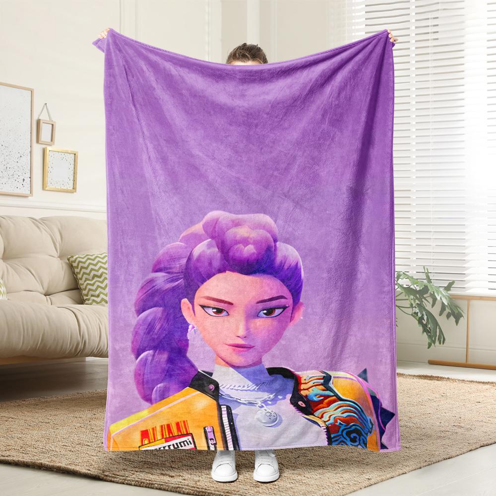 K-Pop Охотники на демонов Милый аниме-девушка узор!Супер крутое одеяло ждет вас