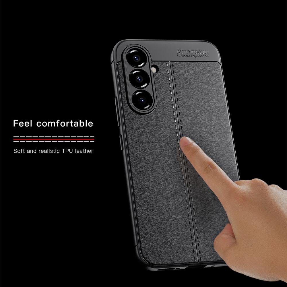 KEYSION Противоударный чехол для Samsung A56 A36 A26 5G кожаная текстура мягкая силиконовая задняя крышка для телефона Galaxy A55 A35 A25 A15 5G A05S