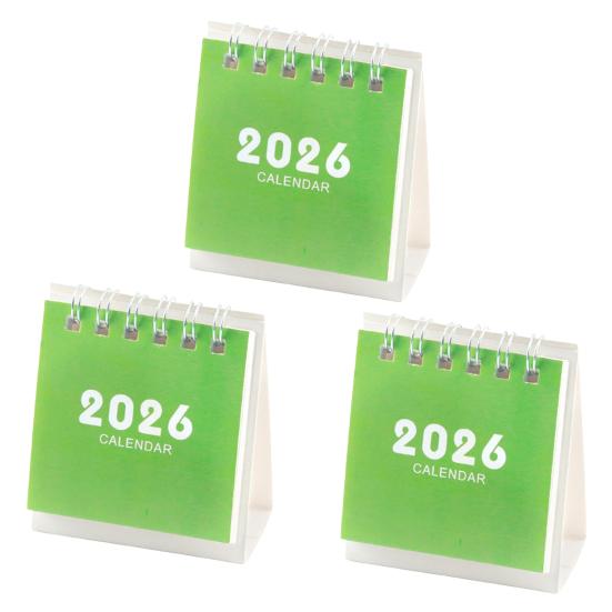 2026 Mini Desktop Calendar Cute Cartoon Desk Planner with Spiral Binding Small Planning Notebook