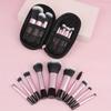 10pcs Portable Mini Makeup Brush Set with Storage Bag, Professional Essential Cosmetics, Loose Powder Brush Contour Brush Eyeshadow Brush