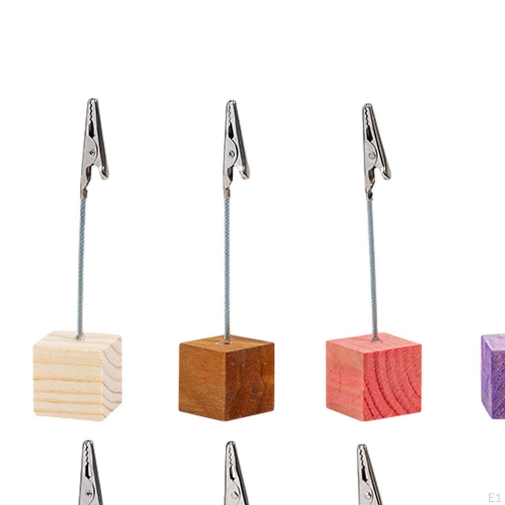 8 шт., подставка для заметок, папка для заметок, настольный держатель для карточек, цветные деревянные зажимы «сделай сам» для