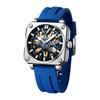 's New Fashionable and Atmospheric Silicone Strap Hollow Transparent Bottom Wheel Type Men's Mechanical Watch