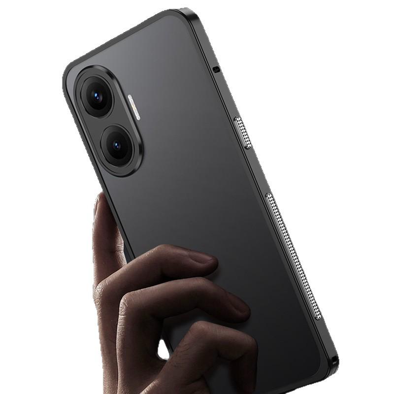Металлический бампер-чехол Xiaomi Poco F7 & Redmi Turbo4Pro с пряжкой в виде морского конька