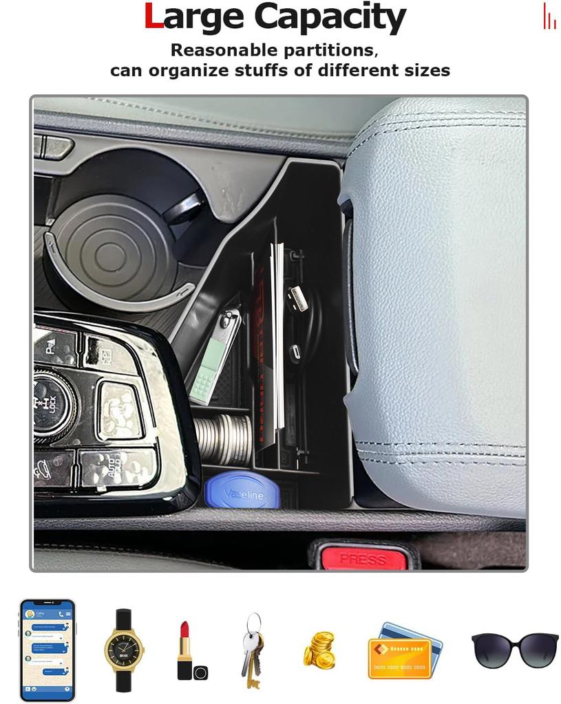 Center Console Tray for Kia Sportage 2025 2025 NQ5 Armrest Storage Car Organizer ABS Accessories Center Console Storage Box