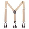 Винтажные подтяжки для мужчин и женщин для взрослых с кожаной отделкой на пуговицах Y сзади, регулируемые эластичные подтяжки для брюк, ремень для свадебной вечеринки