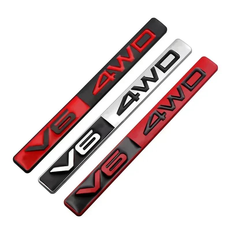 3D металлический логотип V6 4WD наклейка на автомобиль задний багажник крыло эмблема значок наклейки для HIGHLANDER COROLLA RAV4 Camry CROWN PRIUS REIZ