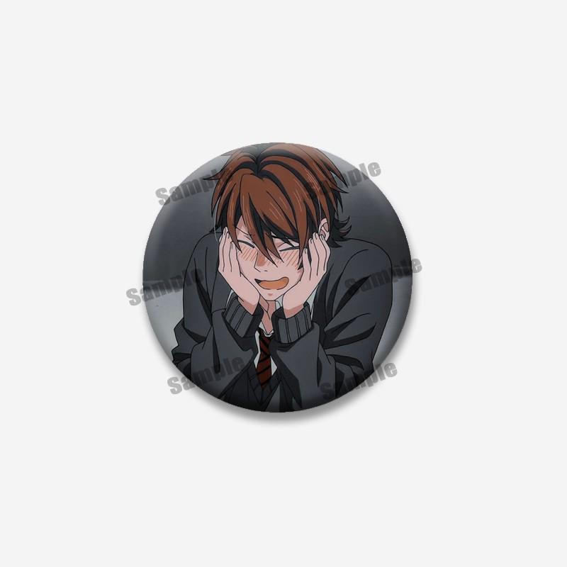 Cartoon Character Ayato Yuri Yui Tamura Badge on Backpack Accessories Anime Yarichin Club Pins Round Brooch for Clothes Bag Gift