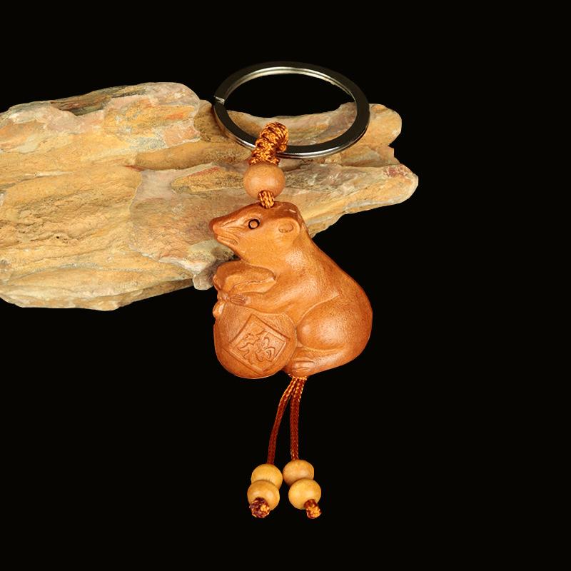 Персиковое и Ююбовое Дерево Зодиак 3D Брелок: Высококлассные украшения-амулеты-обереги.