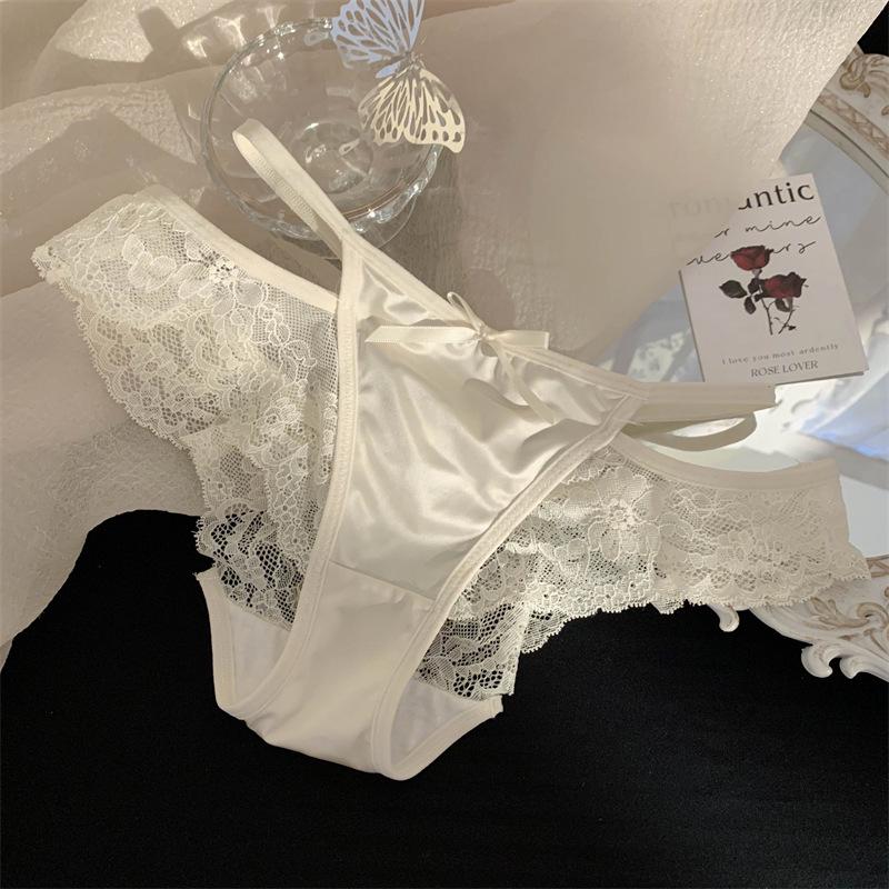 Эфемерная Лоза Снов - Женские Атласные Кружевные Трусики Французского Стиля с Высоким Разрезом и Низкой Посадкой 2025
