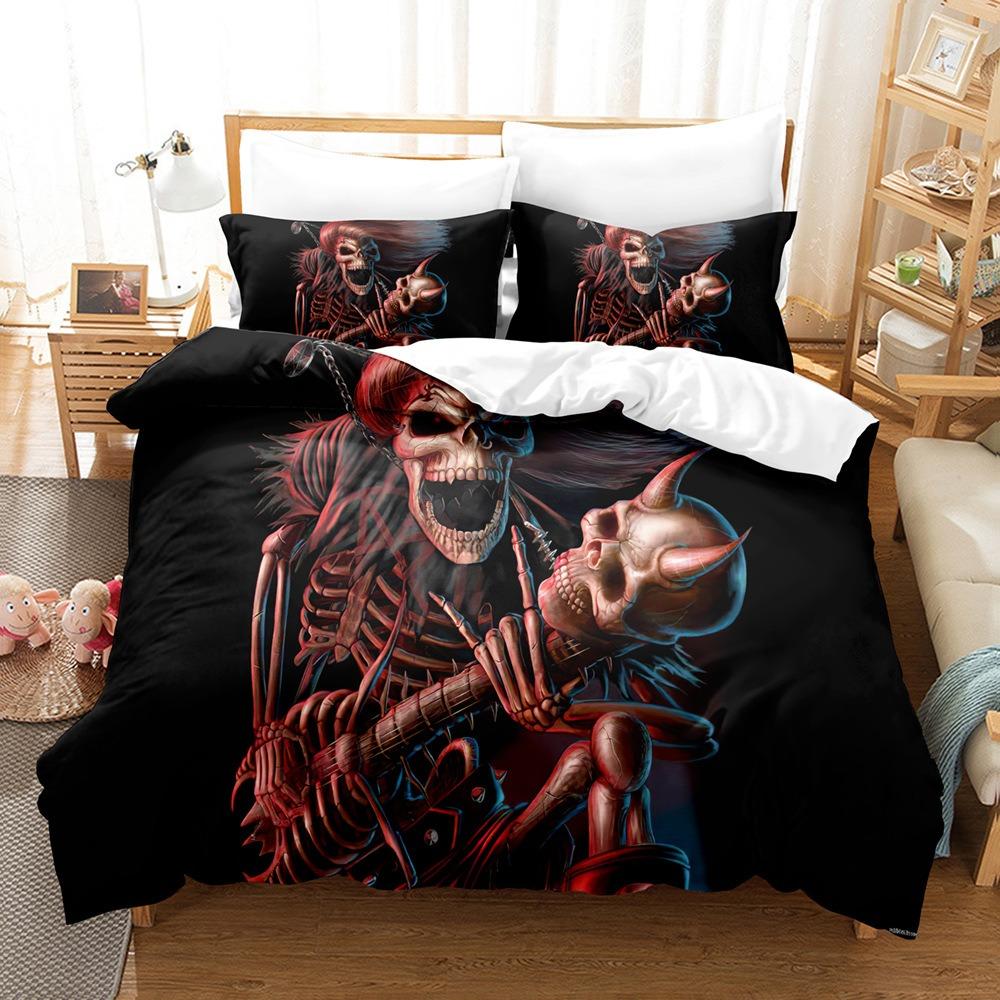 3D Printed Skull Print comforter setsHD Kids Adult Duvet Cover Pillow Case Home Bedding Set Bedroom Decoration Gift