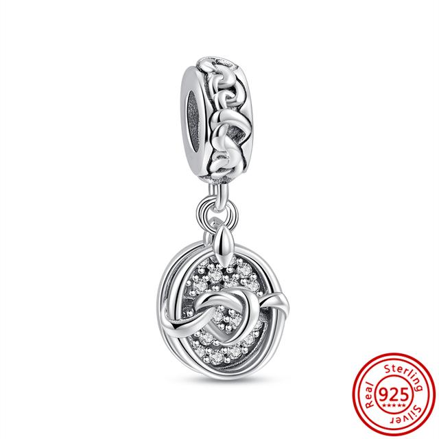 Новые туфли из серебра 925 пробы с сердечком на высоком каблуке с изображением животных, бусины, подходят для браслета-подвески, женские модные ювелирные изделия, изготовление