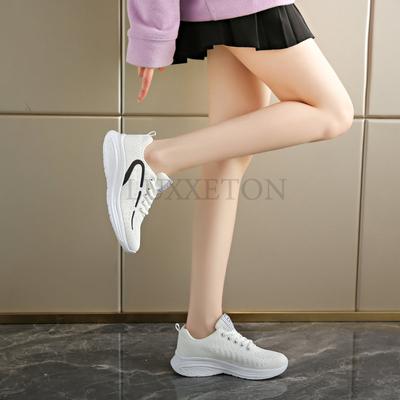 Женская спортивная обувь весна-осень трендовая сетчатая повседневная обувь мягкая подошва модные легкие кроссовки на шнуровке для ходьбы вулканизированные кроссовки