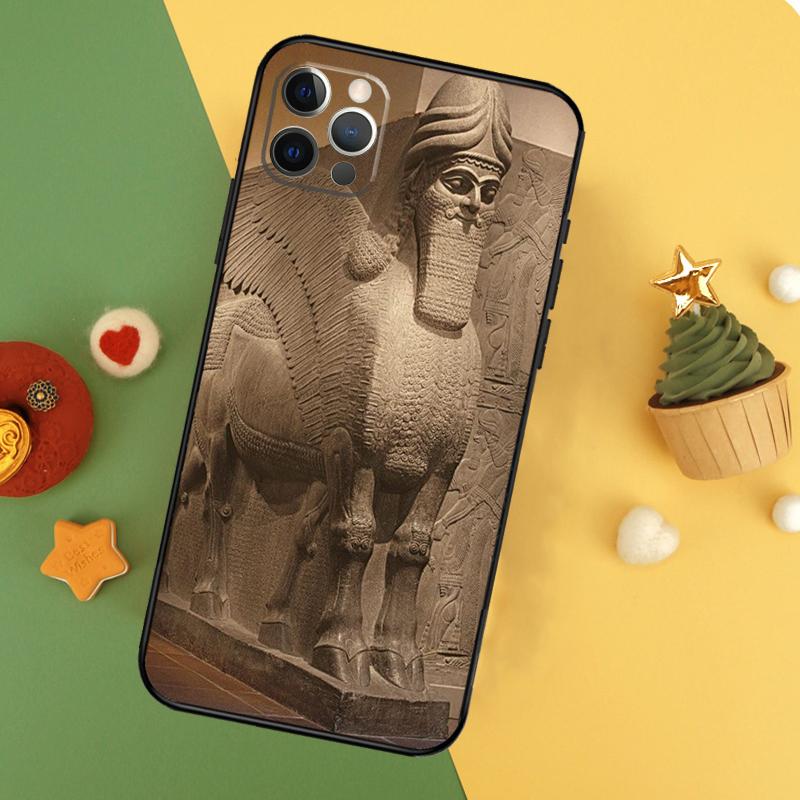 Ламассу Ассирийская Месопотамская Чехол для Телефона Для iPhone 17 17Air 16 15 14 13 11 12 Pro Max 12 13 Mini 16E Ударопрочный Чехол
