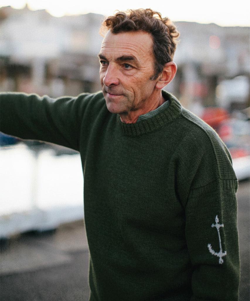 Geonjiulleunseu Crewneck Wholegarment Sweater - Roden Green