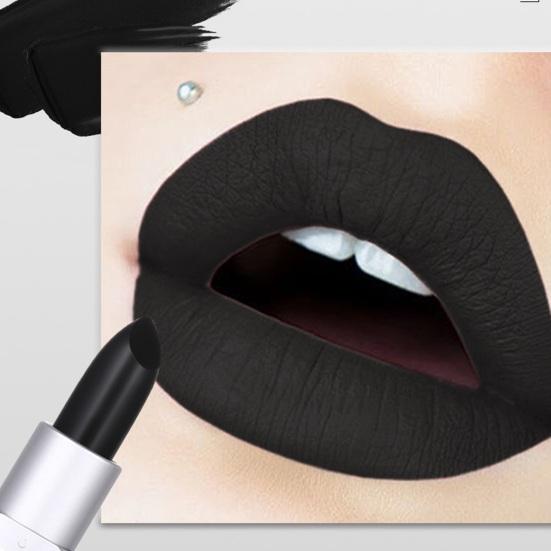 Black Lipstick with a Soft Texture That Creates Flattering Line and Can Be Worn Alone or Paired Lip Gloss To Create Unique Look for Any Occasion. This