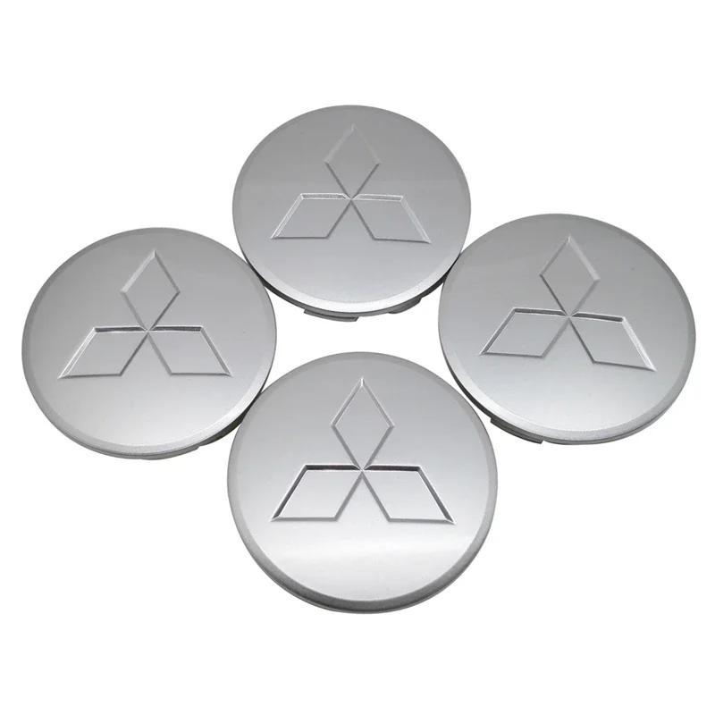 4PCS Car Wheel Covers Rims Center Hubcap Emblem For Mitsubishi Ralliart Lancer Cordia Pajero Outlander L200 EVO Colt Galant