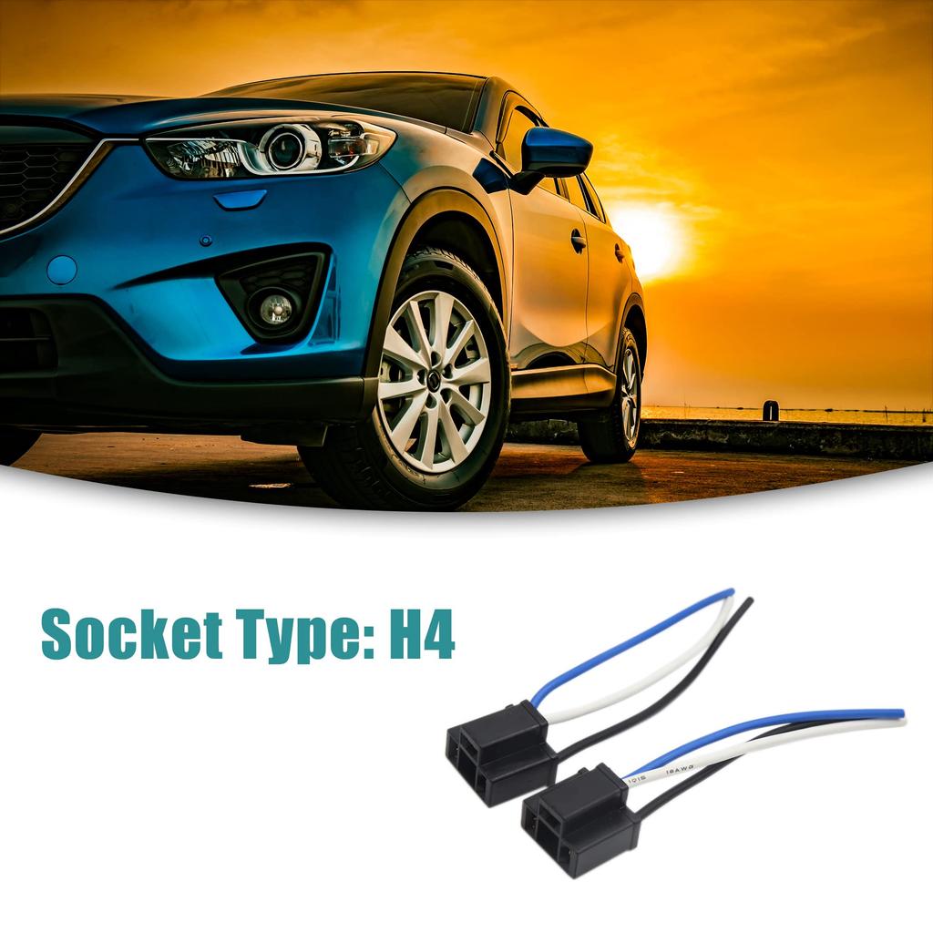ACROPIX Автомобильные H4 Противотуманные фары Фары Проводка-удлинитель Разъем-патрон 3 провода Черный 2 шт.