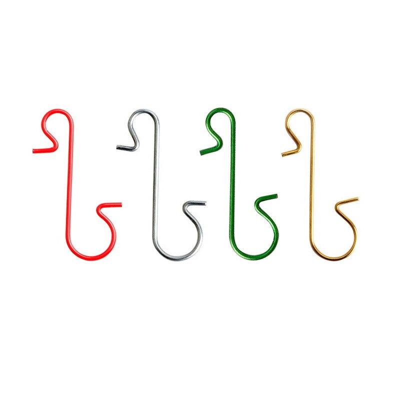 100 шт., рождественские украшения, металлические S-образные крючки, держатели, елочный шар, подвеска, подвесное украшение для дома, Navidad, Новый год