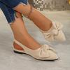 2025 Women's Summer New Sexy Pointed Designer High Heels Elegant Dress Party Bow Comfortable Shallow Sandals