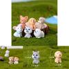 Очаровательные миниатюрные полимерные куклы-собачки 12 стилей, украшения, идеально подходящие для очаровательного садового декора