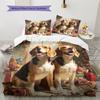 Two Beagles Pattern Bedding Home Decoration Birthday Gift (1 * duvet cover + 2 * pillowcase, without core)