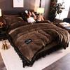 Размер King/Queen Size/полноразмерный пододеяльник, комплект наволочек из плотного хлопка, простое постельное белье для спальни, высокое качество