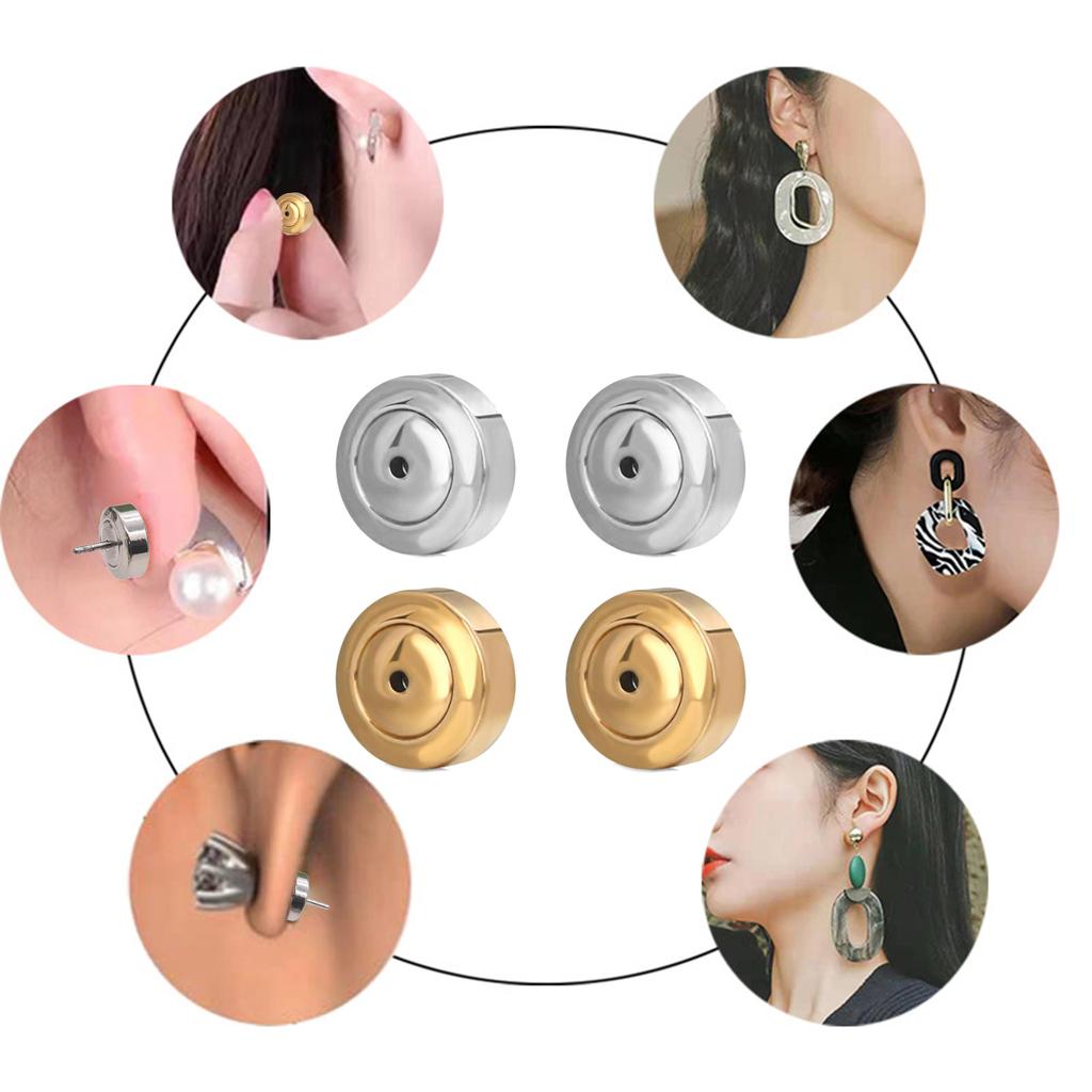 Стопперы для серег из нержавеющей стали, заглушки, гайки для серег-пуссетов, фурнитура для изготовления ювелирных изделий, DIY аксессуары