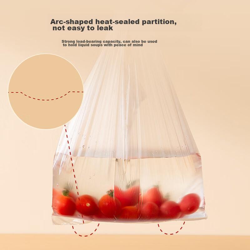 JD Original Food-Grade Plastic Storage Bags, Extra Large Size, Thickened Square Bags for Food Preservation, 35*42cm [100 Count]