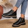 Shoes Female Brand Side Zipper Women's Boots Fashion Round Toe Office and Career New Plus Size Best Seller Ankle Boots