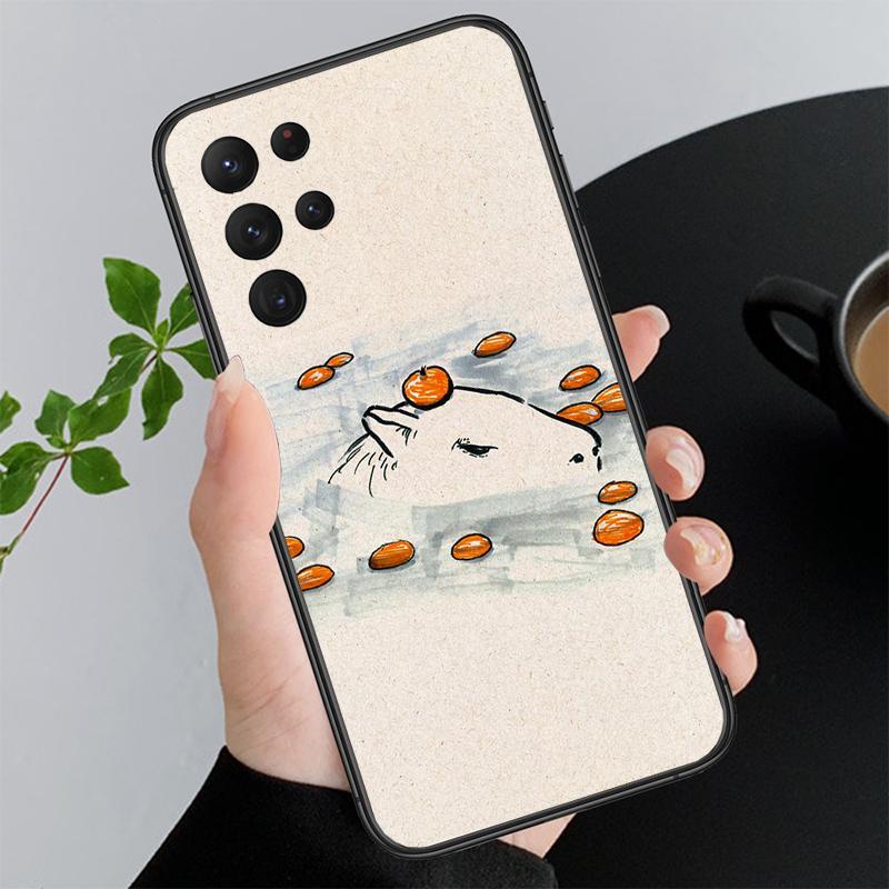Чехол для телефона с изображением капибары для iPhone Samsung Galaxy Redmi Xiaomi Oppo OnePlus Note SA 7 8 9 10 11 12 13 14 20 21 22 23 53 54 Pro Max Plus Ultra