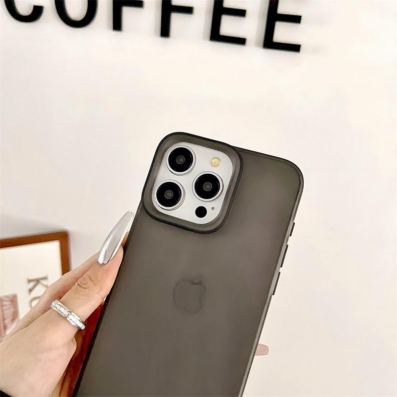 Простой прозрачный матовый чехол для iPhone 16 Pro Max 15 16 Plus 14 13 12 Pro 11 XR XS Универсальный мягкий силиконовый защитный чехол от падений