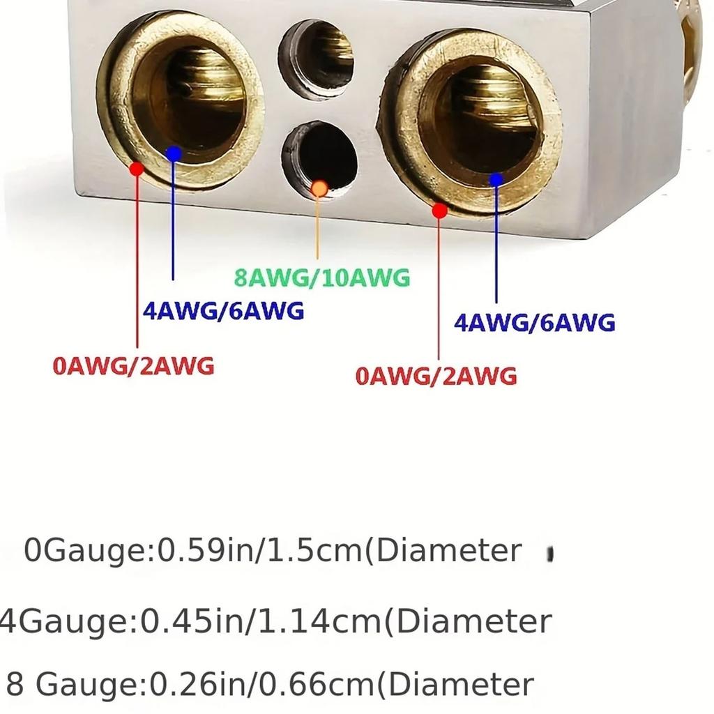 Разъемы для аккумуляторов сверхмощных автомобилей, 0/2/4/6/8/10 AWG, верхний вывод для нескольких аккумуляторов