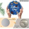 2D Flat 1pc, 8x8 in, Happy Father's Day aluminum metal logo, family gift window decoration, porch, room, home, wall decoration, easy to hang
