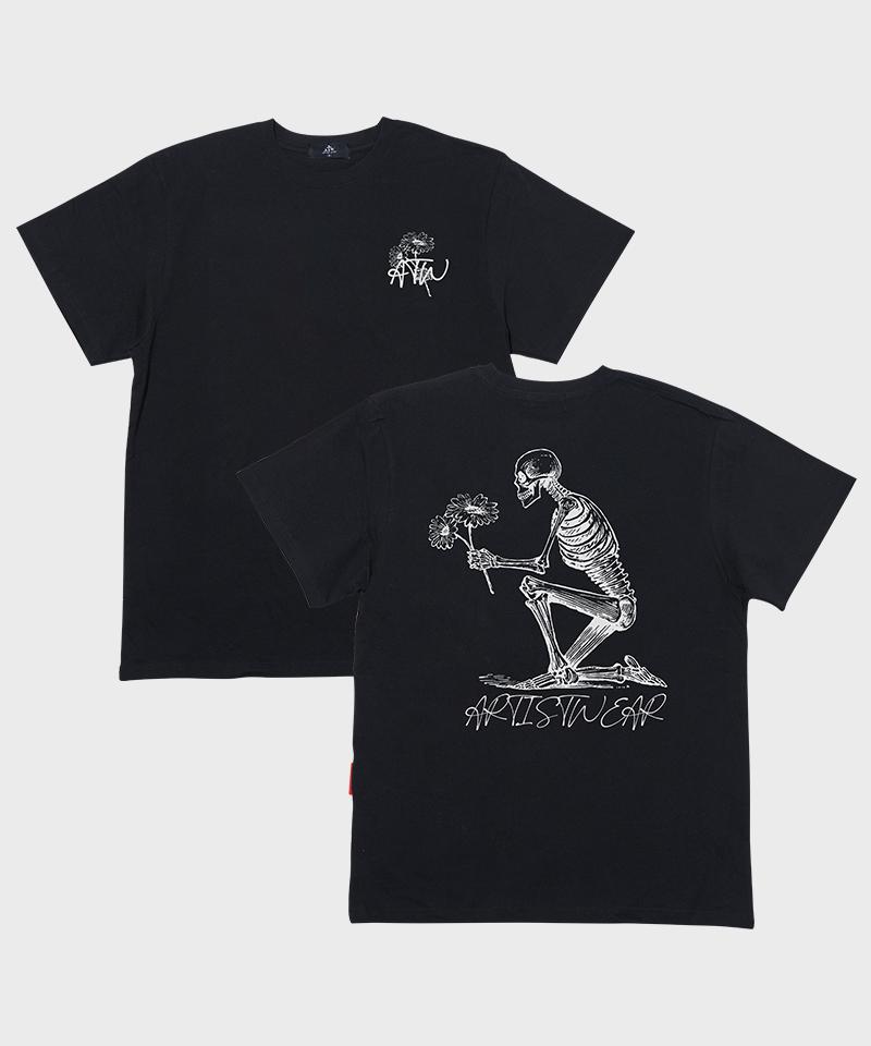 ARTISTWEAR [Atw] Футболка с коротким рукавом 'Цветок-череп'