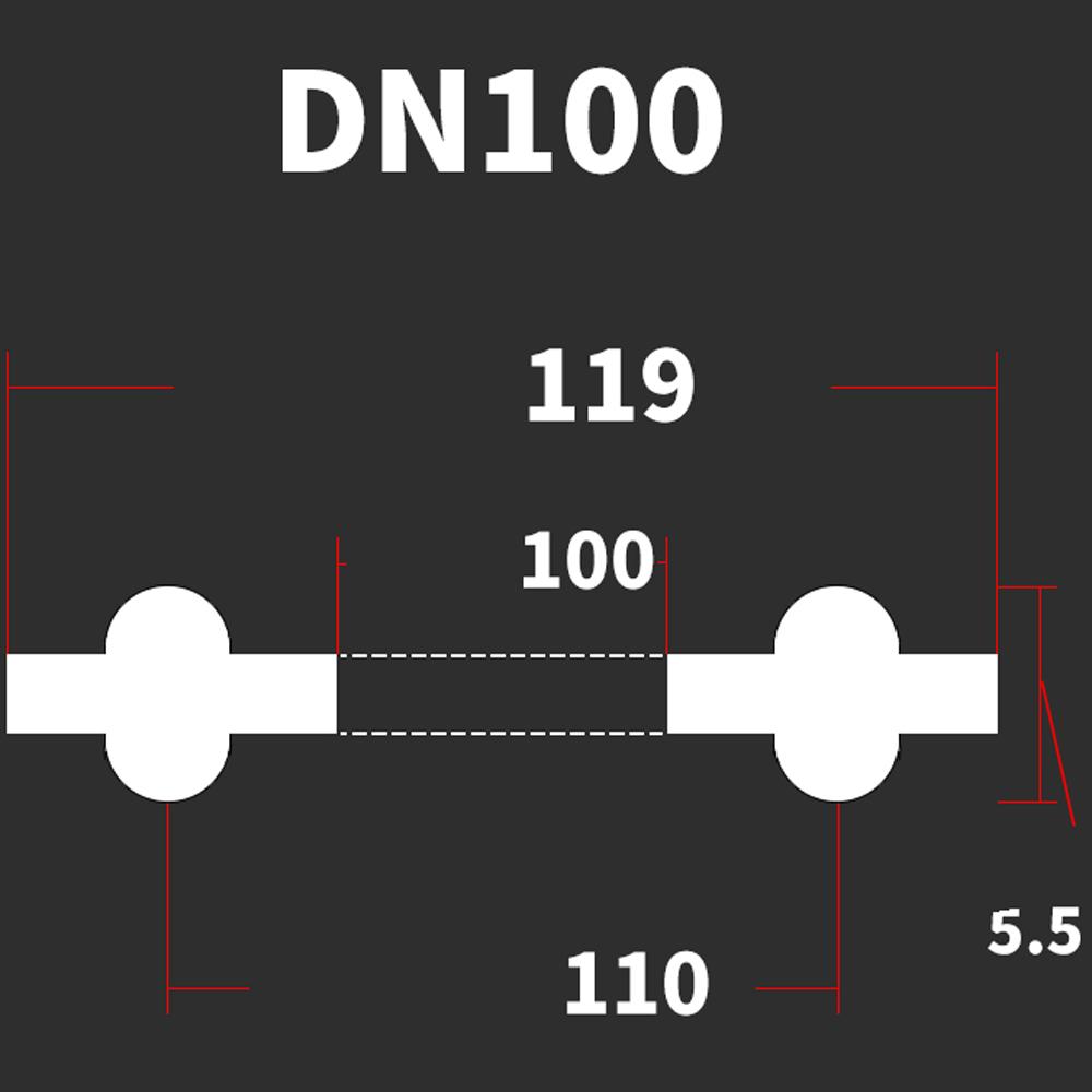 DN10-DN200 Стандарт DIN 3/4" 1.5" 2" -8" Тройной зажим EPDM Санитарная уплотнительная прокладка Лента для домашнего пивоварения