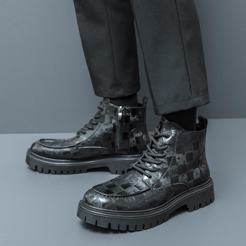 Мужские ботинки Chukka, водонепроницаемые кожаные повседневные ботинки Oxford на шнуровке, повседневная обувь для мужчин