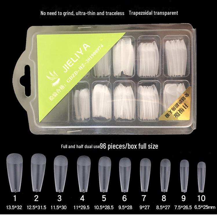 Ультратонкие матовые овальные патчи для ногтей — двойного назначения, цельные и половинчатые (96 шт.)