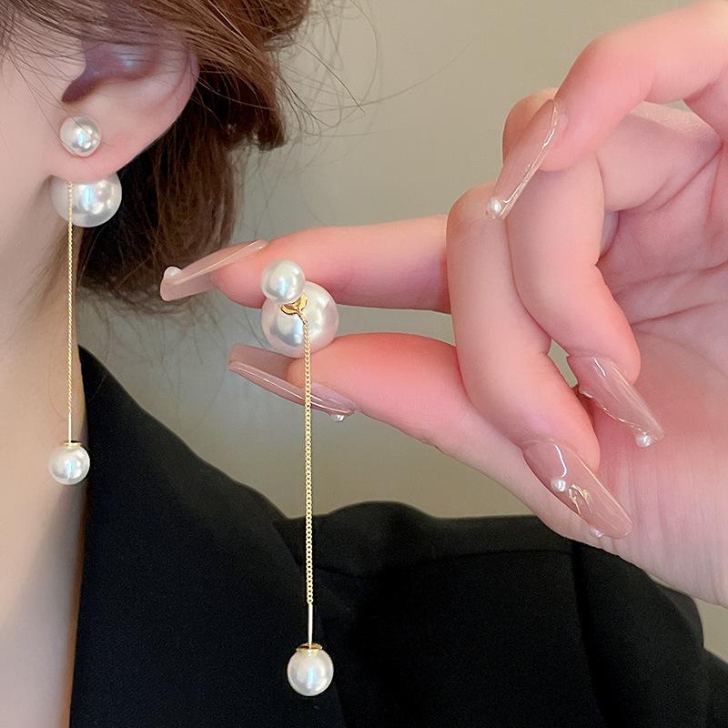 Французские простые серьги с жемчугом в виде капли воды, серьги как у интернет-знаменитостей, ретро, серьги с высоким темпераментом, женские