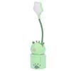 Kids Reading Light Cute Design USB Charging Warm Light 360 Degrees Gooseneck Adjustment Safe Material Kids LampGreen