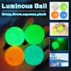 6cm Luminous Sticky Ball Toys Glow In The Dark Sticky Dark Ceiling Wall Balls Decompression Squeeze Toy For Kids Adults Gifts