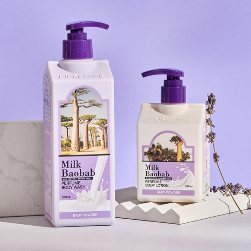 Milk Baobab [эксклюзивное планирование] Подарочный набор духов для тела Milk Baobab, гель для душа 500 мл + лосьон 250 мл + шарик для душа Выберите 1 из 3