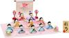 Osaka Choseido Hina Personalized Wooden Tag Included Chirimen Hina Dolls Small Flower Dolls, Compact, (Sent Separately), (10 Dolls)