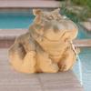 Realistic Hippo Pond Spitter Statue Cute Animal Fountain Hippo Decor Hippo Garden Statue Home